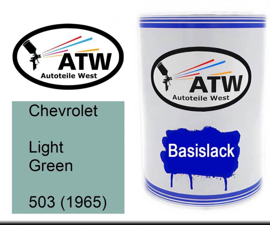 Chevrolet, Light Green, 503 (1965): 500ml Lackdose, von ATW Autoteile West.